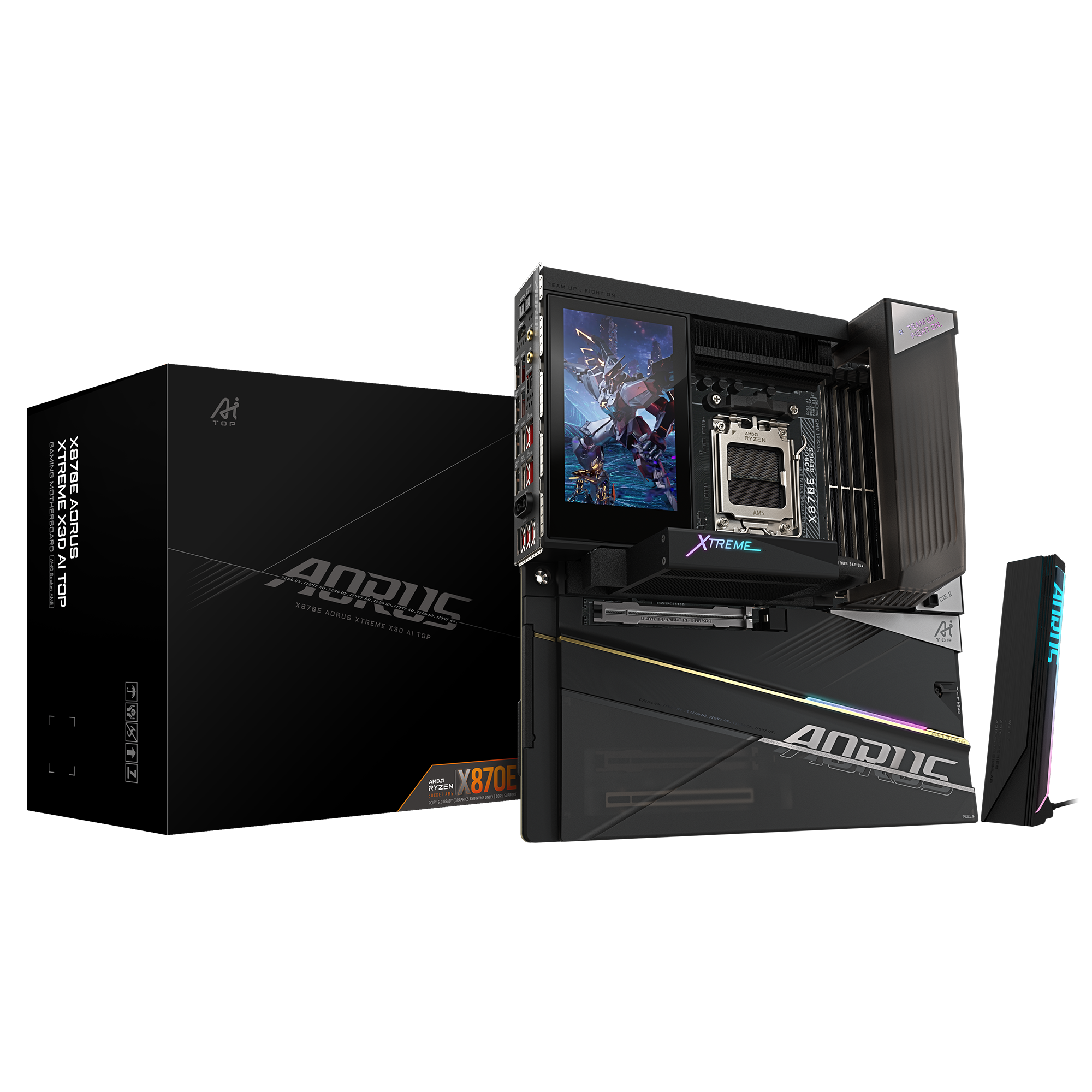 GIGABYTE X870E AORUS XTREME X3D AI TOP Bundkort - AMD X870E - AMD AM5 socket - DDR5 RAM - Extended ATX