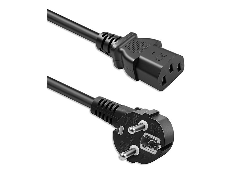 Qoltec - strømkabel - power CEE 7/7 til power IEC 60320 C13 - 2 m