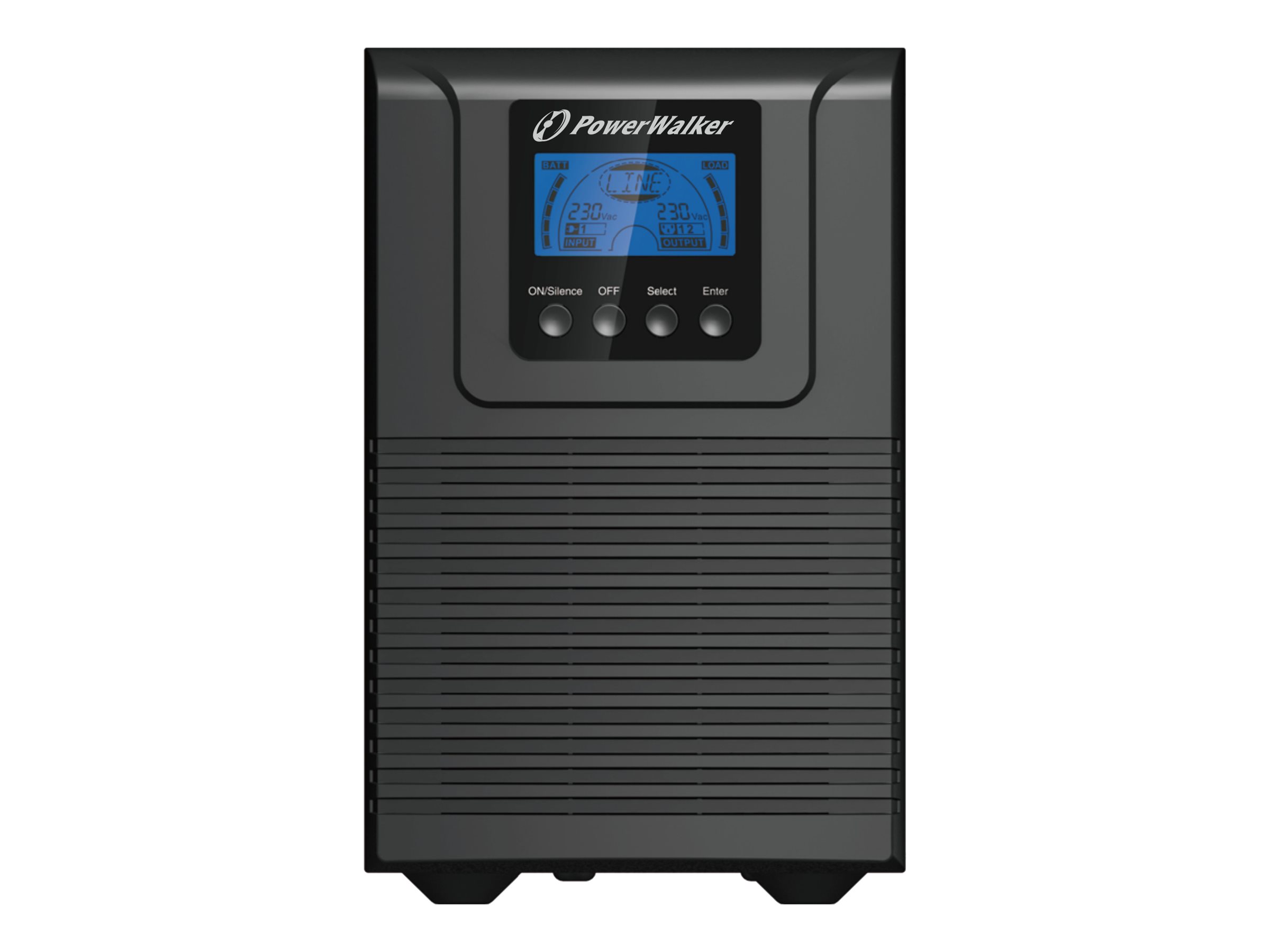 PowerWalker VFI 1000 TGB - UPS - AC 176 - 300 V - 900 Watt - 1000 VA - 9 At - RS-232, USB - output-stikforbindelser: 4