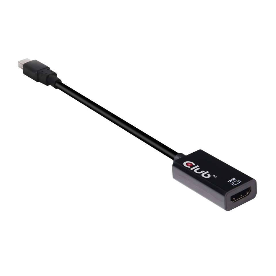 Club 3D CAC-1180 Mini DisplayPort 1.4 til HDMI 2.0a adapter Sort
