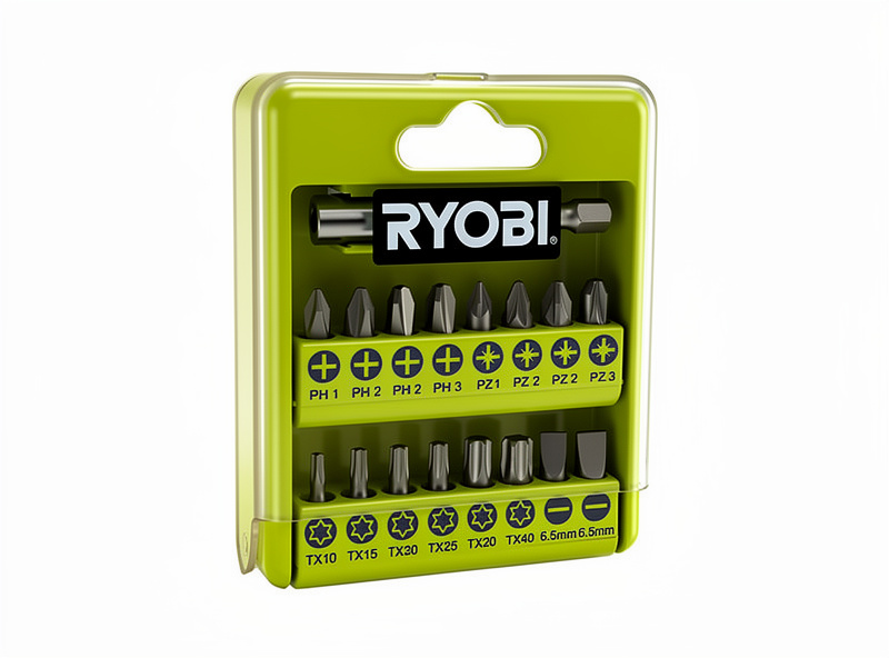 Ryobi RAK17SD - Skruetrækkerbitsæt - 17 stykker - phillips, pozidriv, slot, torx - længde: 25 mm