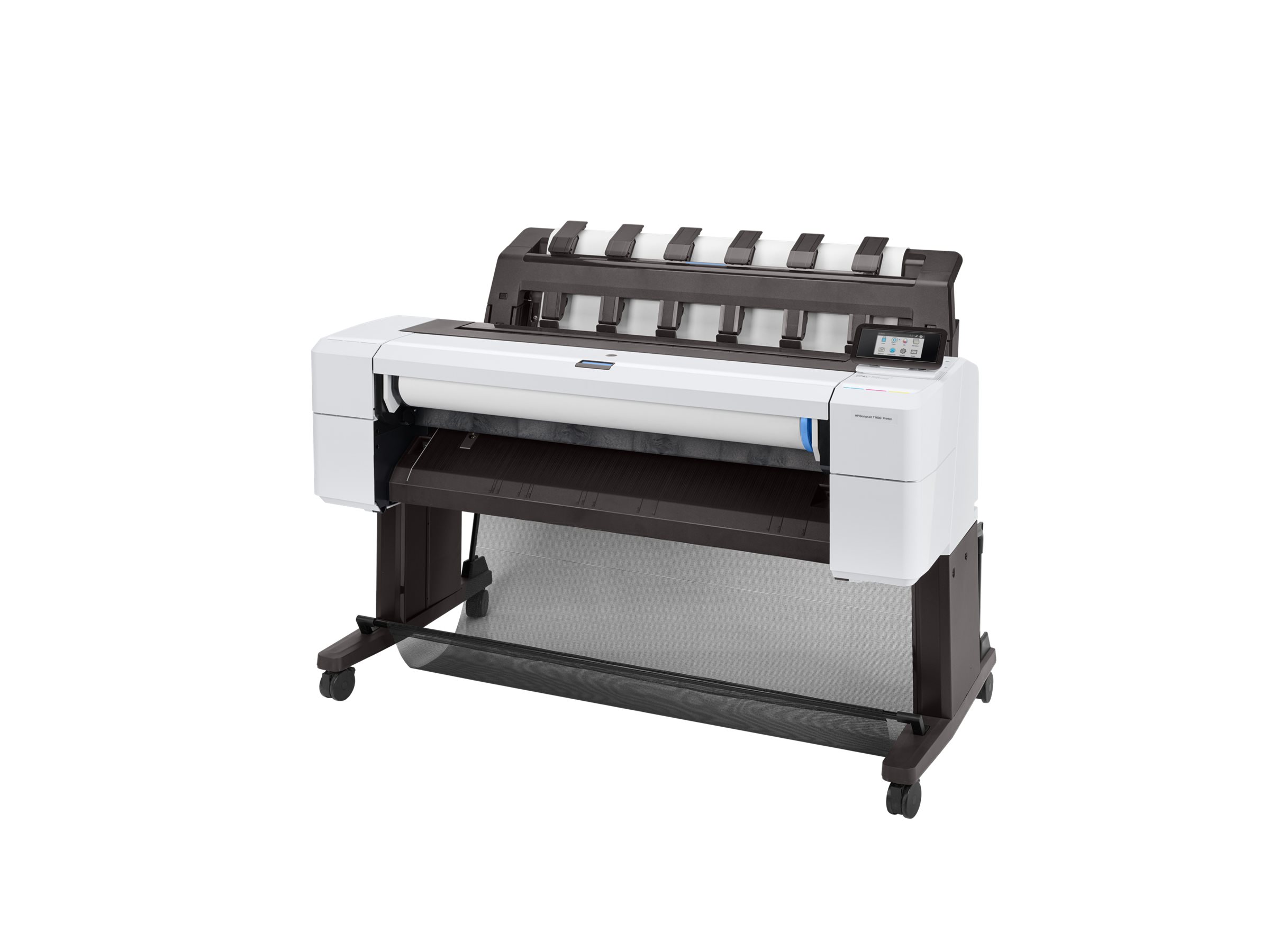 HP DesignJet T1600 - 36 stor-format printer - farve - blækprinter - Rulle (91,4 cm x 91,4 m), 914 x 1219 mm - 2400 x 1200 dpi - op til 0.32 min./side (mono) / op til 0.32 min./side (farve) - kapacitet: 1 rulle - Gigabit LAN - skærer