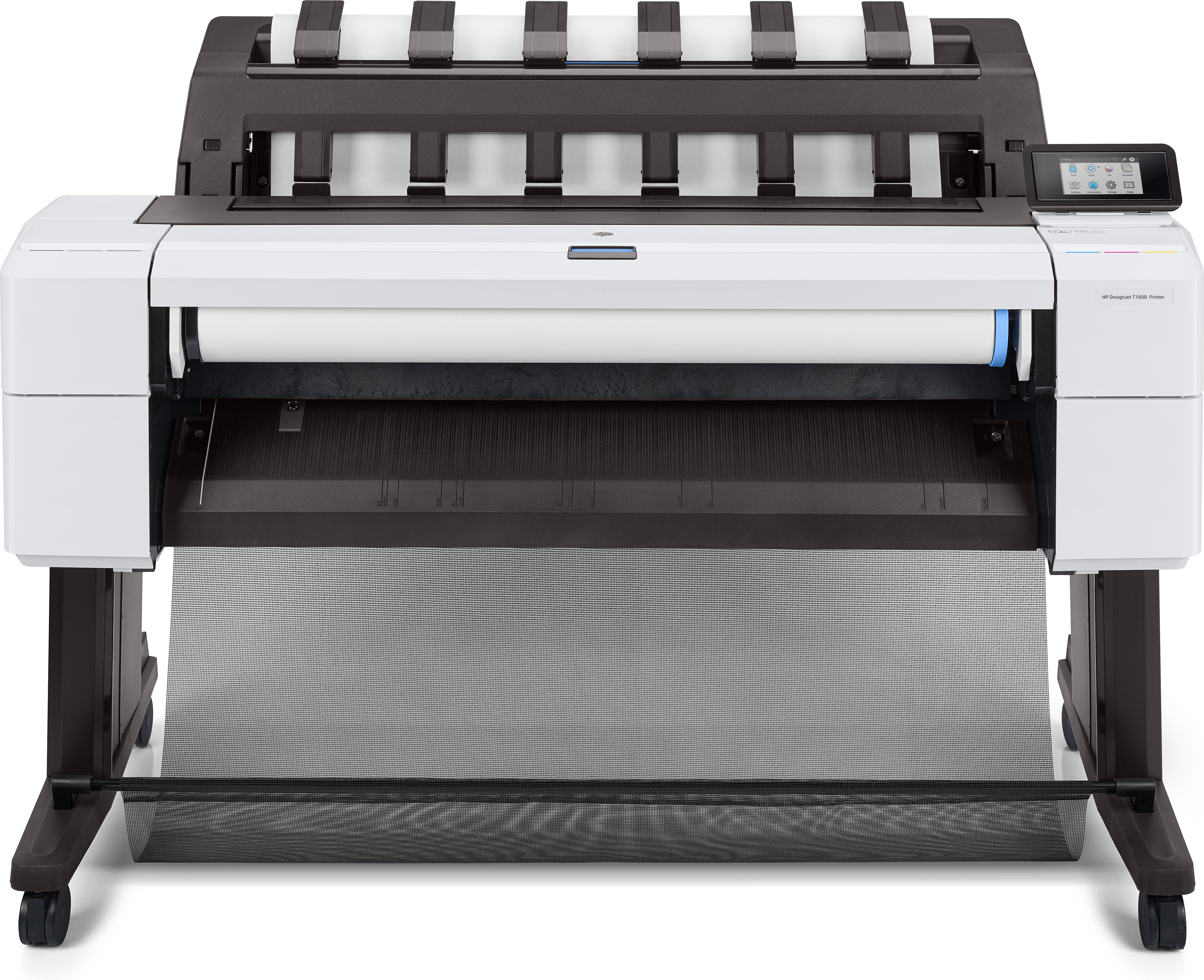 HP DesignJet T1600 - 36 stor-format printer - farve - blækprinter - Rulle (91,4 cm x 91,4 m), 914 x 1219 mm - 2400 x 1200 dpi - op til 0.32 min./side (mono) / op til 0.32 min./side (farve) - kapacitet: 1 rulle - Gigabit LAN - skærer