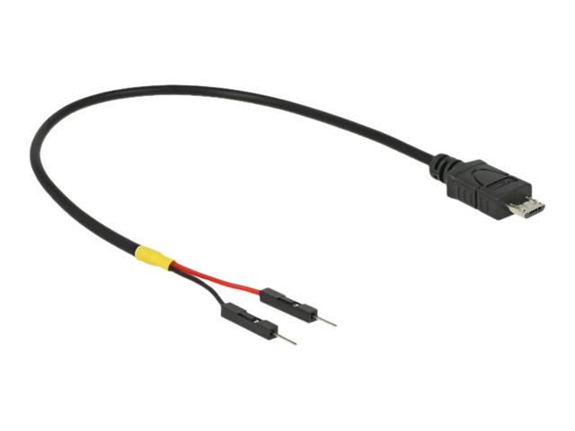 Delock USB / strøm kabel 20cm Sort