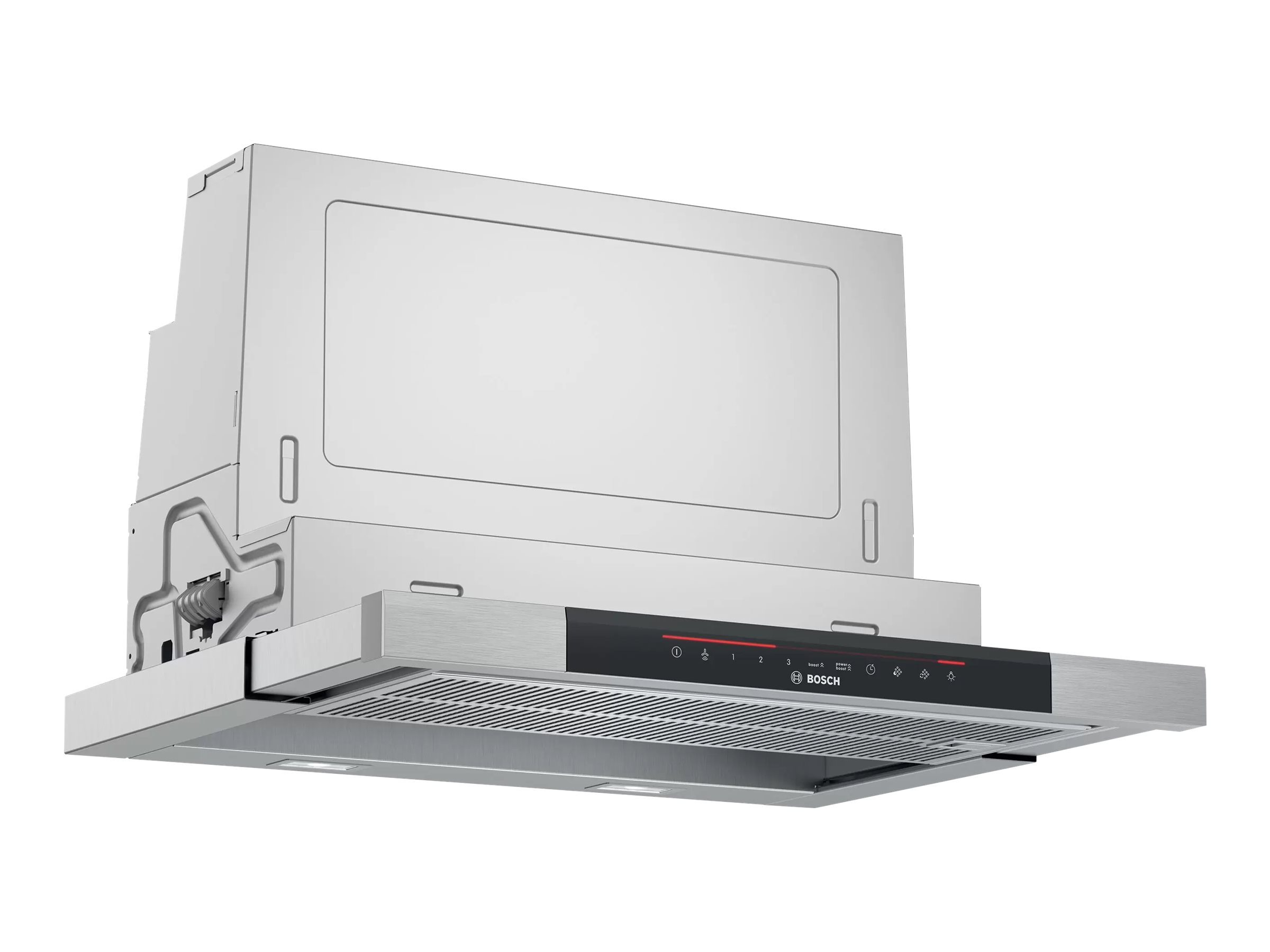 Bosch Serie | 8 DFS067K51 - Hætte - teleskopisk - Niche - bredde: 52.4 cm - dybde: 29 cm - udtrækning og recirkulation (-) - med intern motor - rustfrit stål