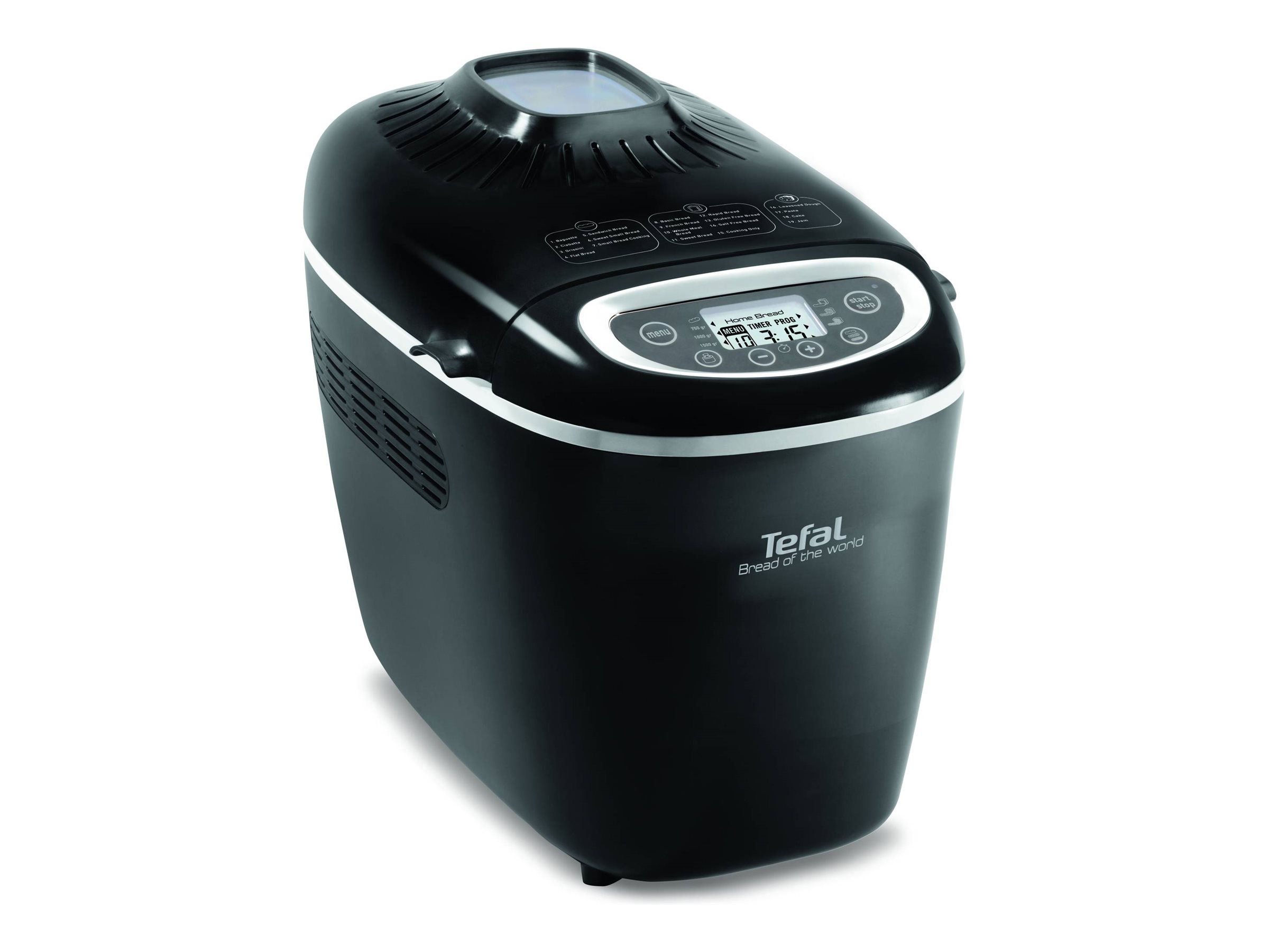 Tefal PF611838, 1,5 kg, Forsinket start-timer, Visningsvindue, Variabel skorpe bruning kontrol, 1600 W, Sort
