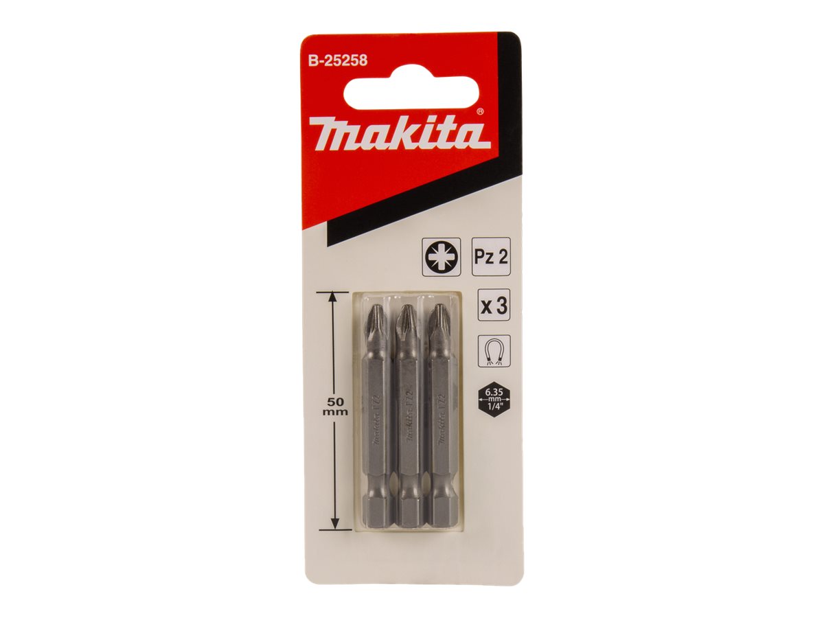 Makita Skruetrækkerbit Skruetrækker Sekskantet 3 stk
