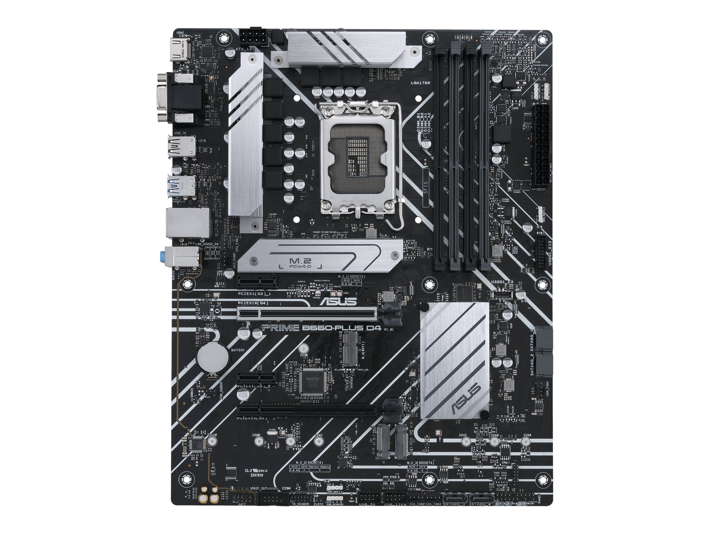 ASUS PRIME B660-PLUS D4 Bundkort - Intel B660 - Intel LGA1700 socket - DDR4 RAM - ATX