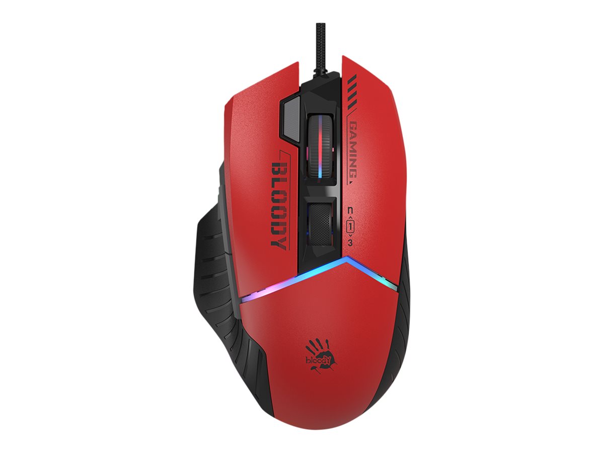 A4Tech Bloody W95 Max Sports - Mus - Optisk - 8 knapper - Rød