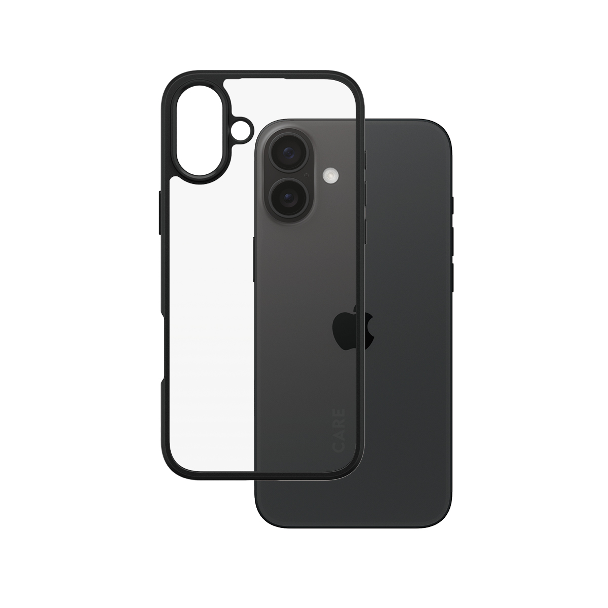PanzerGlass CARE by Flagship Case Transparent Urban Combat w. Black Frame iPhone 16 Plus Beskyttelsescover Transparent Apple iPhone 16 Plus