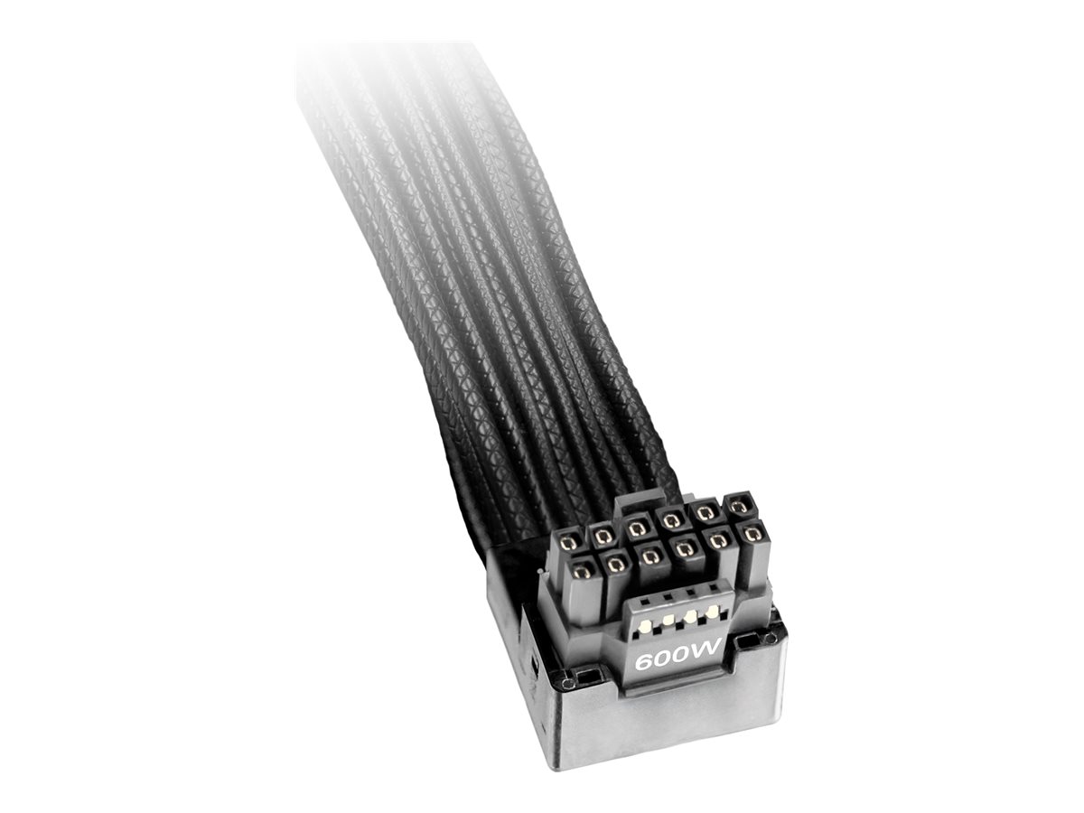 be quiet! - Strømkabel - 12VHPWR (han) til 12VHPWR (han) vinklet - 70 cm - omvendt - sort