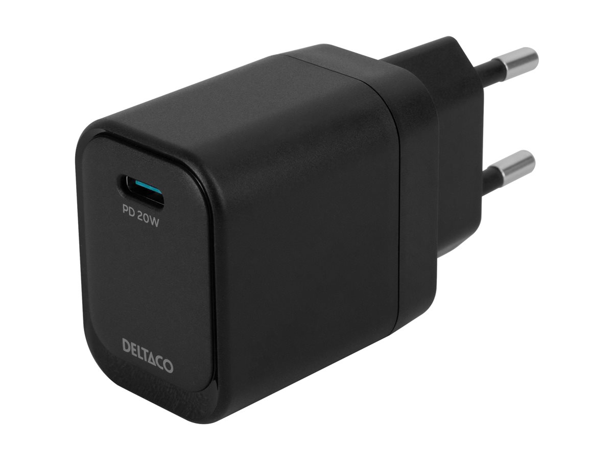 DELTACO Adapter 20Watt 1xUSB-C