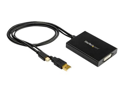 StarTech.com Mini DisplayPort to Dual-Link DVI Adapter - USB Powered - Dual Link Connectivity - Black - DVI Active Display Converter (MDP2DVID2) Video