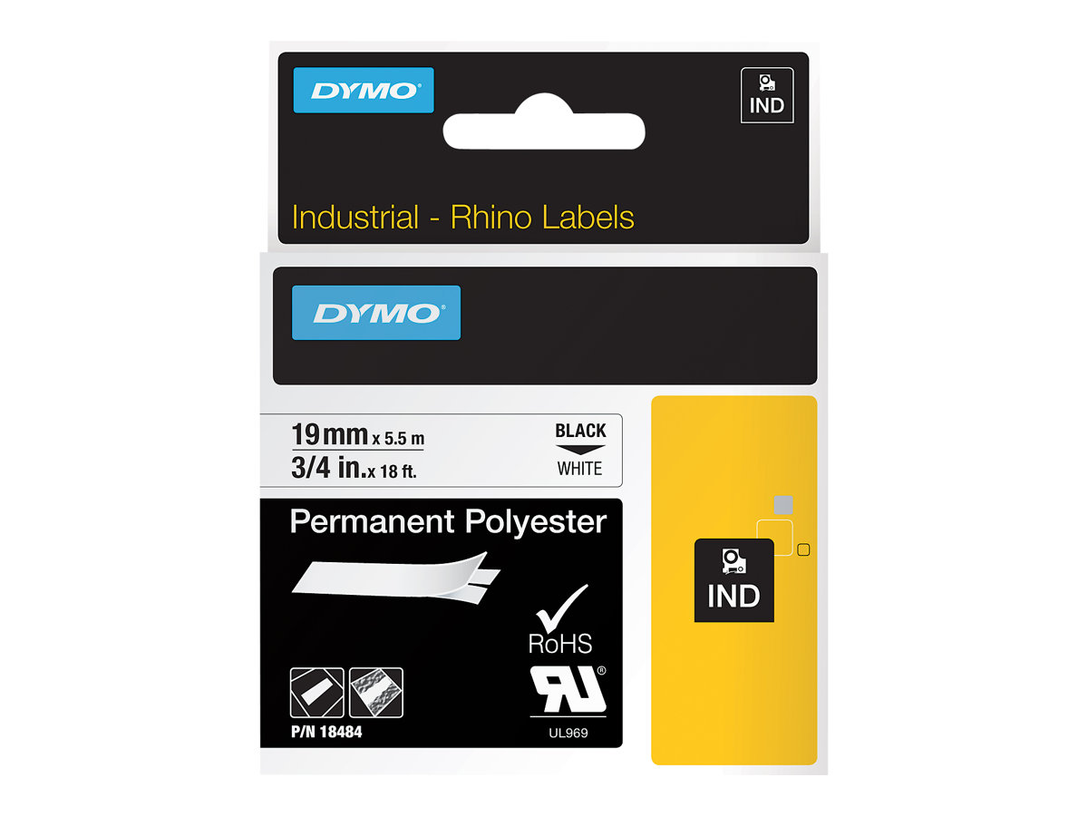 DYMO IND Mærkattape (1,9 cm x 5 m) 1kassette(r) 18484 billede