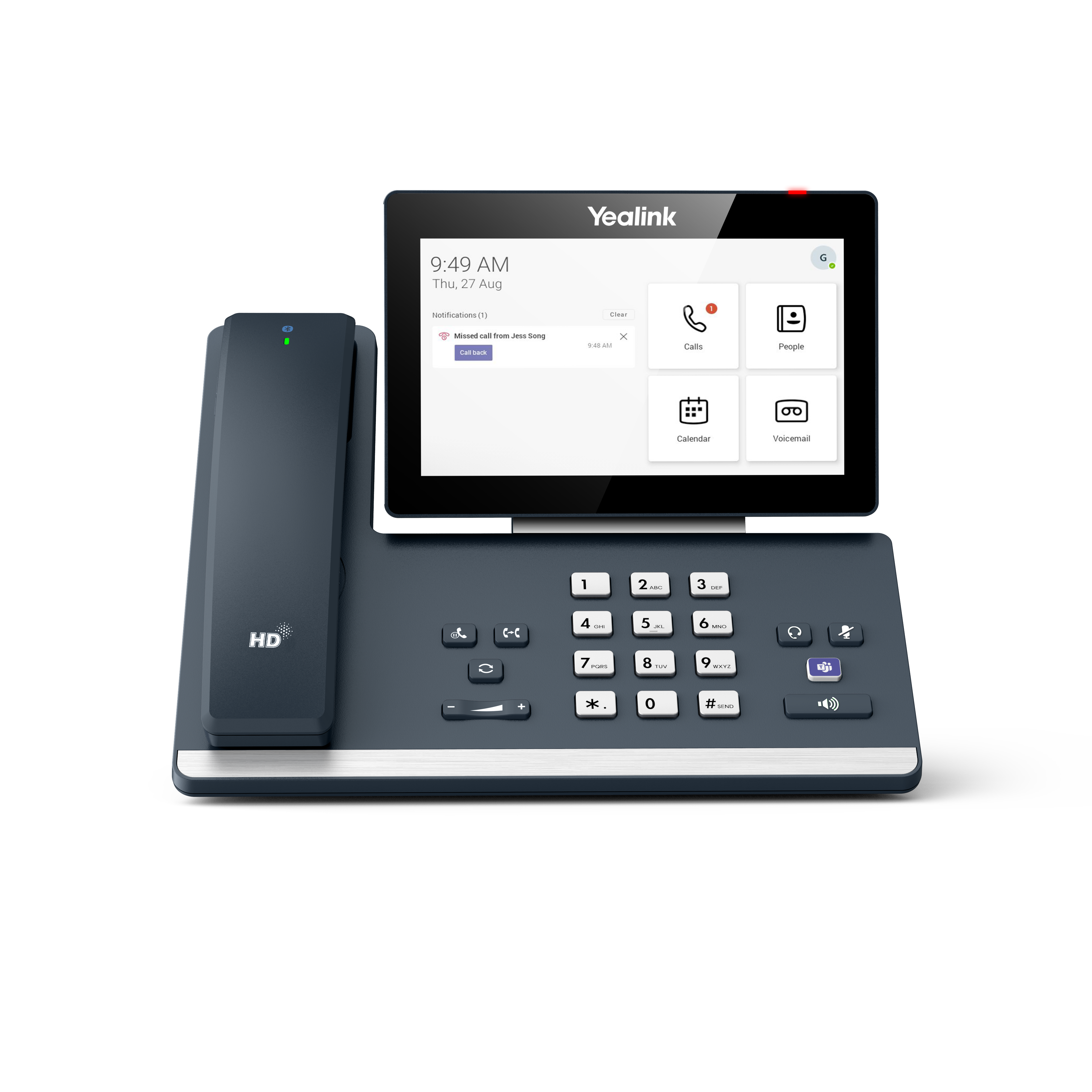 Yealink MP58-WH E2 - VoIP-telefon - med Bluetooth interface med opkalds-ID/opkald venter - SIP - klassisk grå