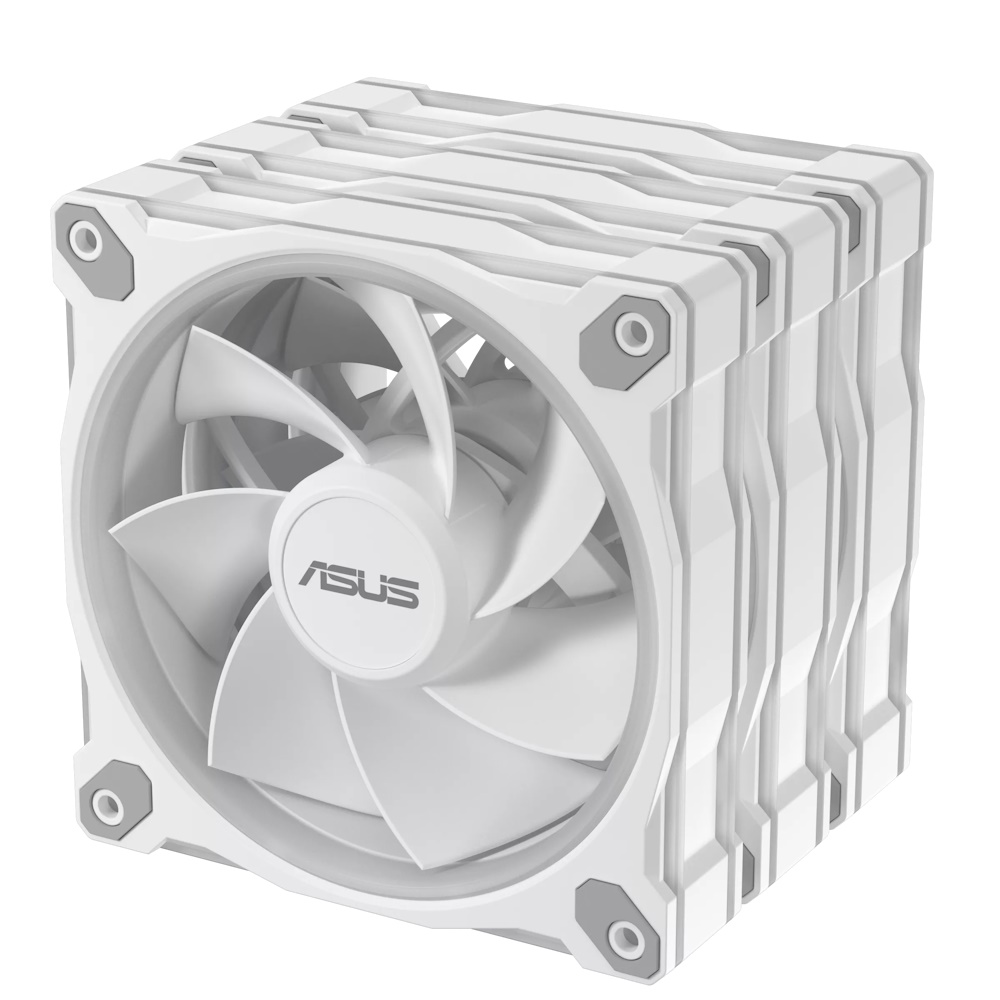 ASUS Prime MR120 White Reverse (3-pack) - Kabinet køler - 120mm - Hvid med RGB