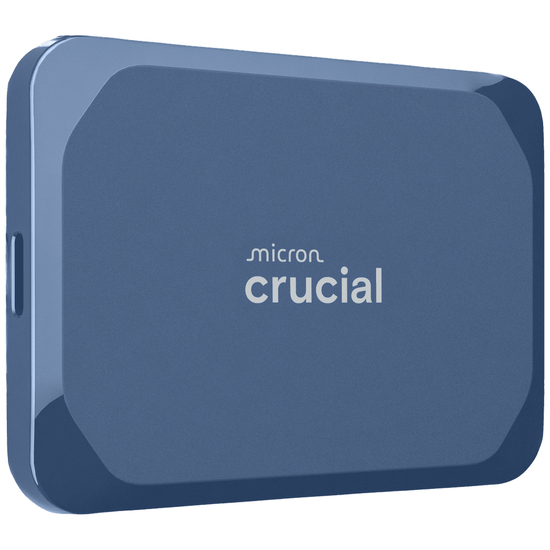 Crucial X10 - SSD - krypteret - 1 TB - ekstern (bærbar) - USB 3.2 Gen 2x2 (USB-C stikforbindelse) - 256-bit AES - mat blå