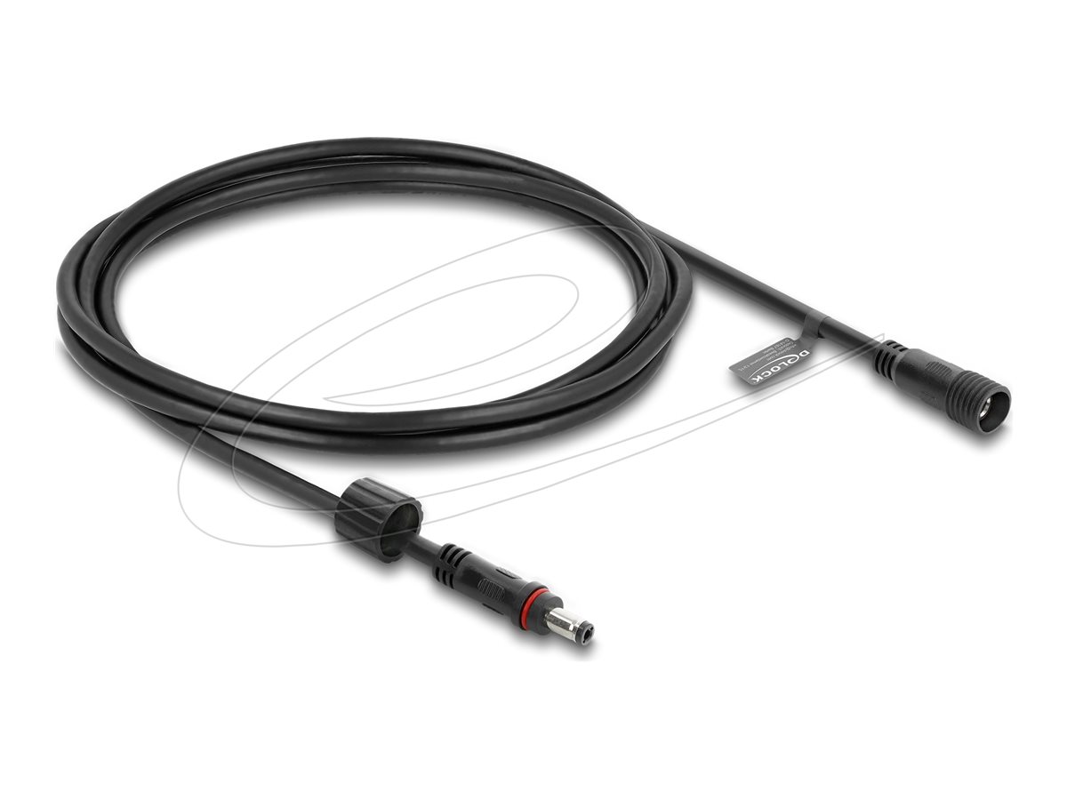 Delock - forlængerkabel til strøm - DC jack 5,5 mm x 2,1 mm til DC jack 5,5 mm x 2,1 mm - 1 m