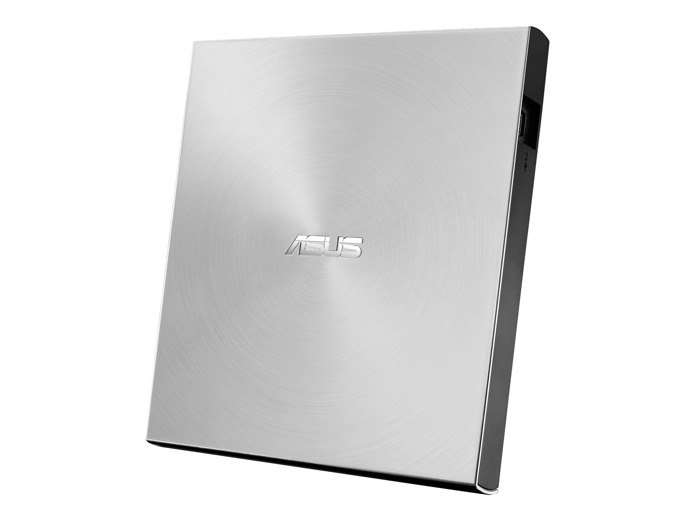 ASUS ZenDrive U7M SDRW-08U7M-U - Disk drev - DVD±RW (±R DL) / DVD-RAM - 8x/8x/5x - USB 2.0 - ekstern - sølv