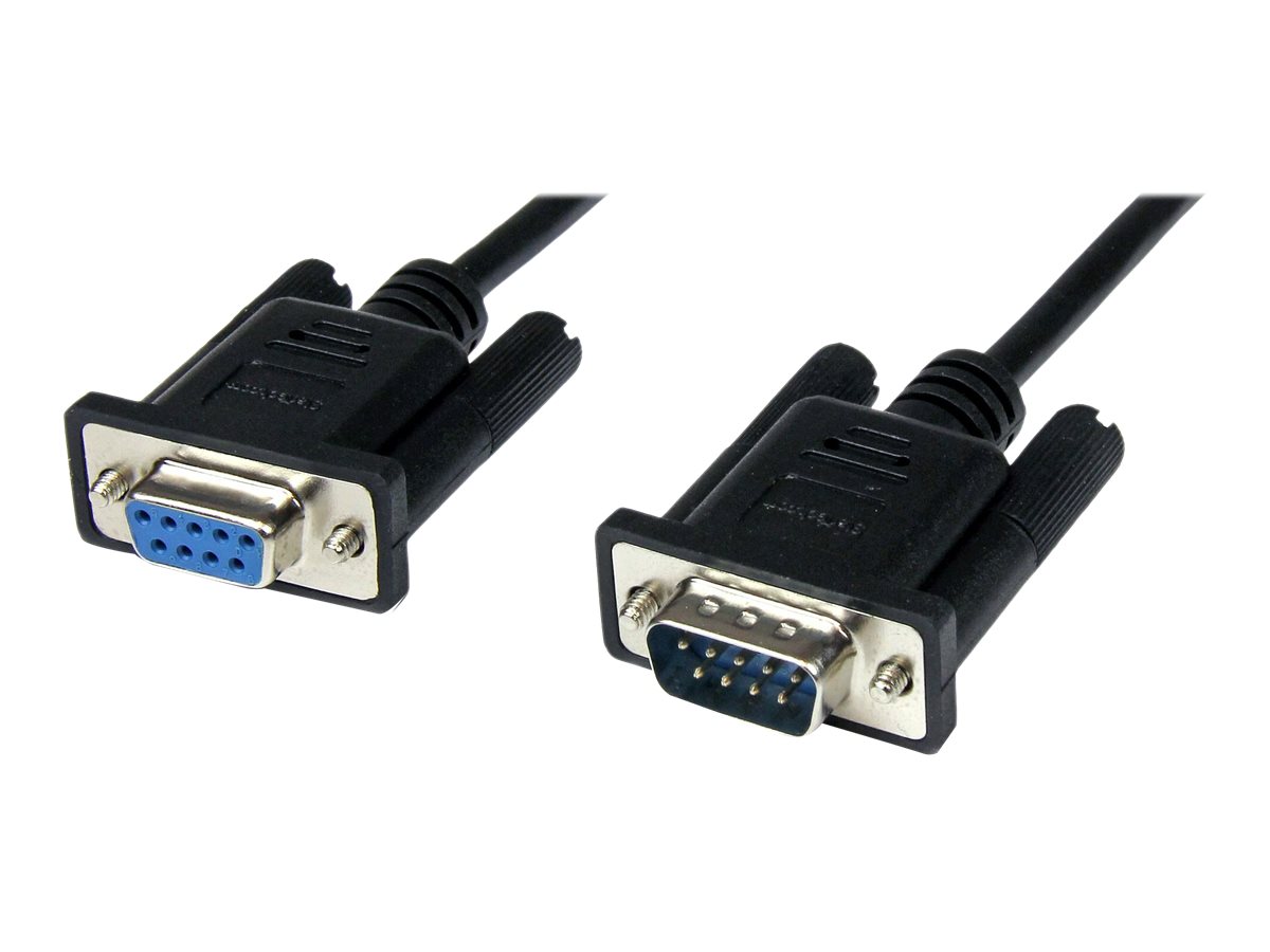 StarTech.com 2m Black DB9 RS232 Serial Null Modem Cable F/M - DB9 Male to Female - 9 pin Null Modem Cable - 1x DB9 (M), 1x DB9 (F), Black