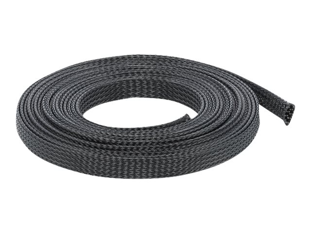 Delock Braided Sleeving stretchable 10m Sort