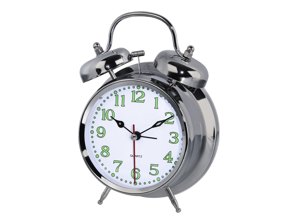 Hama Nostalgia Alarmur Rund Sølv Hvid