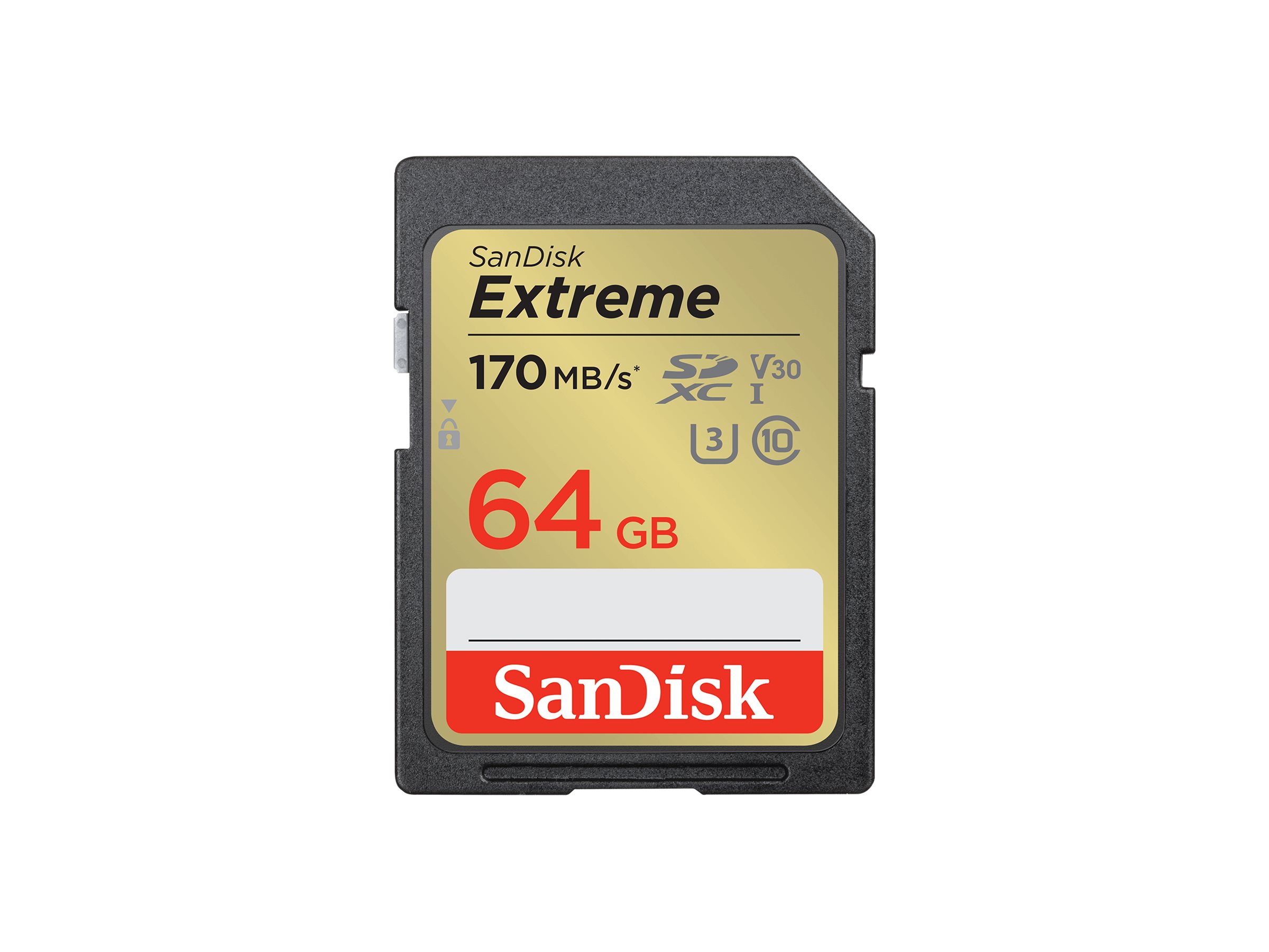 SanDisk Extreme - Flashhukommelseskort - 64 GB - Video Class V30 / UHS-I U3 / Class10 - SDXC UHS-I