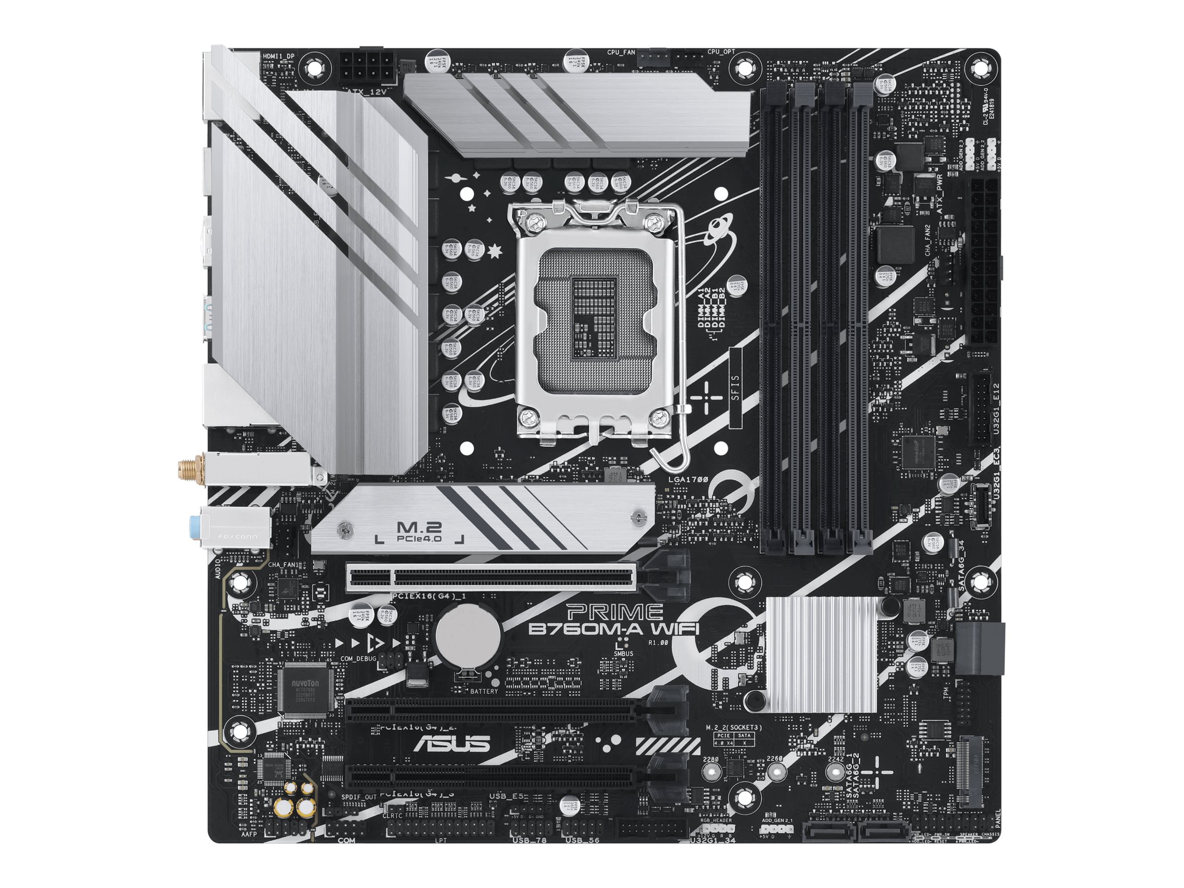 ASUS PRIME B760M-A WIFI (V2) Bundkort - Intel B760 - Intel LGA1700 socket - DDR5 RAM - Micro-ATX