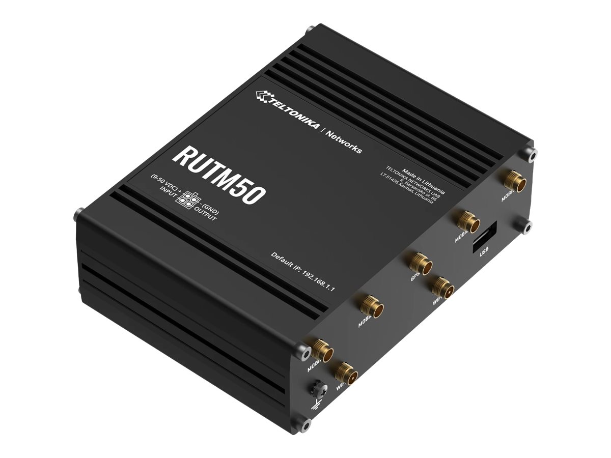 Teltonika RUTM50 - wireless router - Wi-Fi 5 LTE - DIN rail mountable surface-mountable - Wireless router 802.11a/b/g/n/Wi-Fi 5 Wave 2