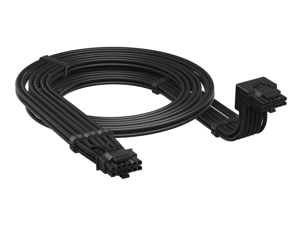CORSAIR Style B - Strømkabel - 16-pin PCI-strøm (han) nedvinklet til 16-pin PCI-strøm (han) - 65 cm - sort