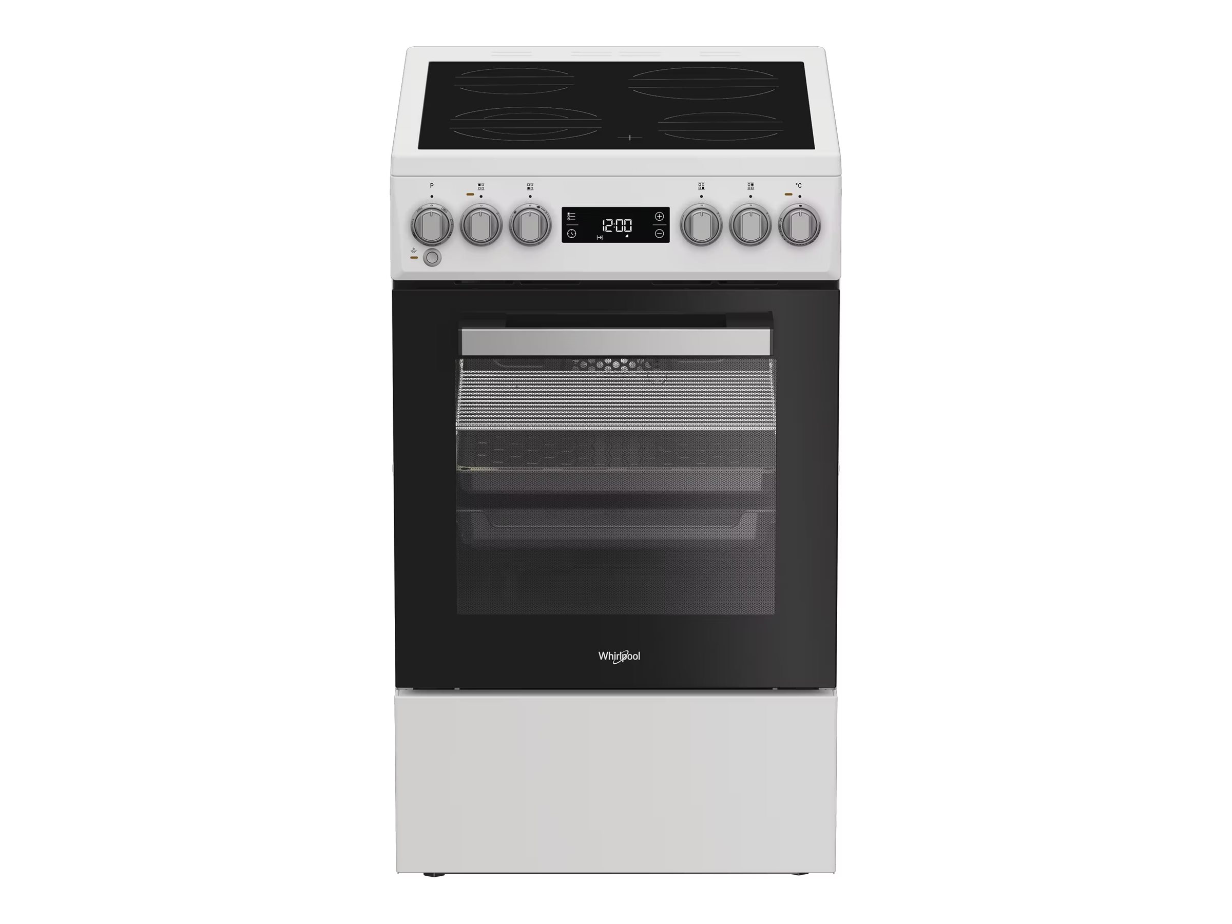 Whirlpool Hvid Elektrisk ovn 60liter Komfur Keramisk kogeplade