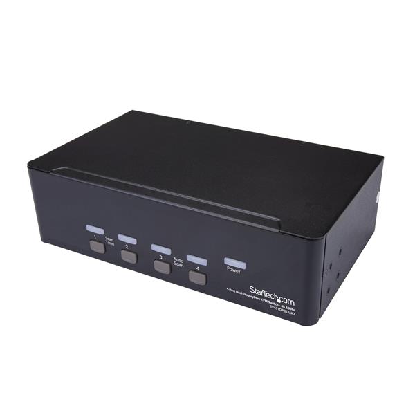 StarTech.com DisplayPort KVM - 4 port - 4K 60Hz - Dual Monitor KVM - DisplayPort - KVM DisplayPort - Desktop KVM (SV431DPDDUA2) KVM / audio / USB