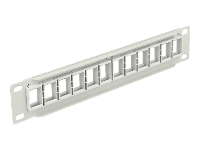 Delock - Patch-panel - grå - 1U - 10 - 12 porte