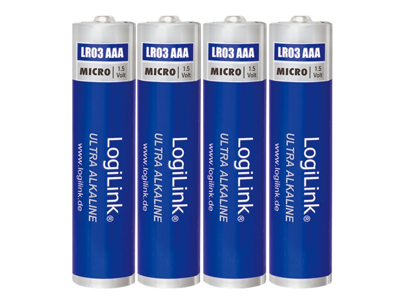Ultra Power AAA alkaline batteries, LR03, Micro, 1.5V, 4pcs