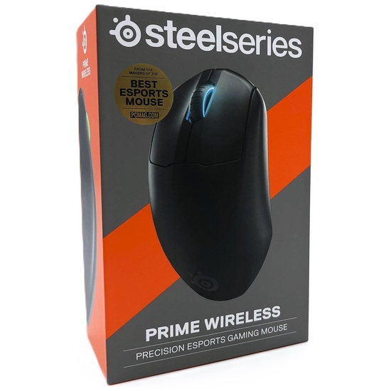 SteelSeries Wireless Pro Series PRIME WIRELESS - Mus - højrehåndet - optisk - 6 knapper - trådløs - 2.4 GHz - mat sort