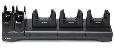 Zebra CRD3S4TRFD49UNIVCHG1 oplader til mobil enhed Stregkodelæser, RFID-læser Sort Indendørs