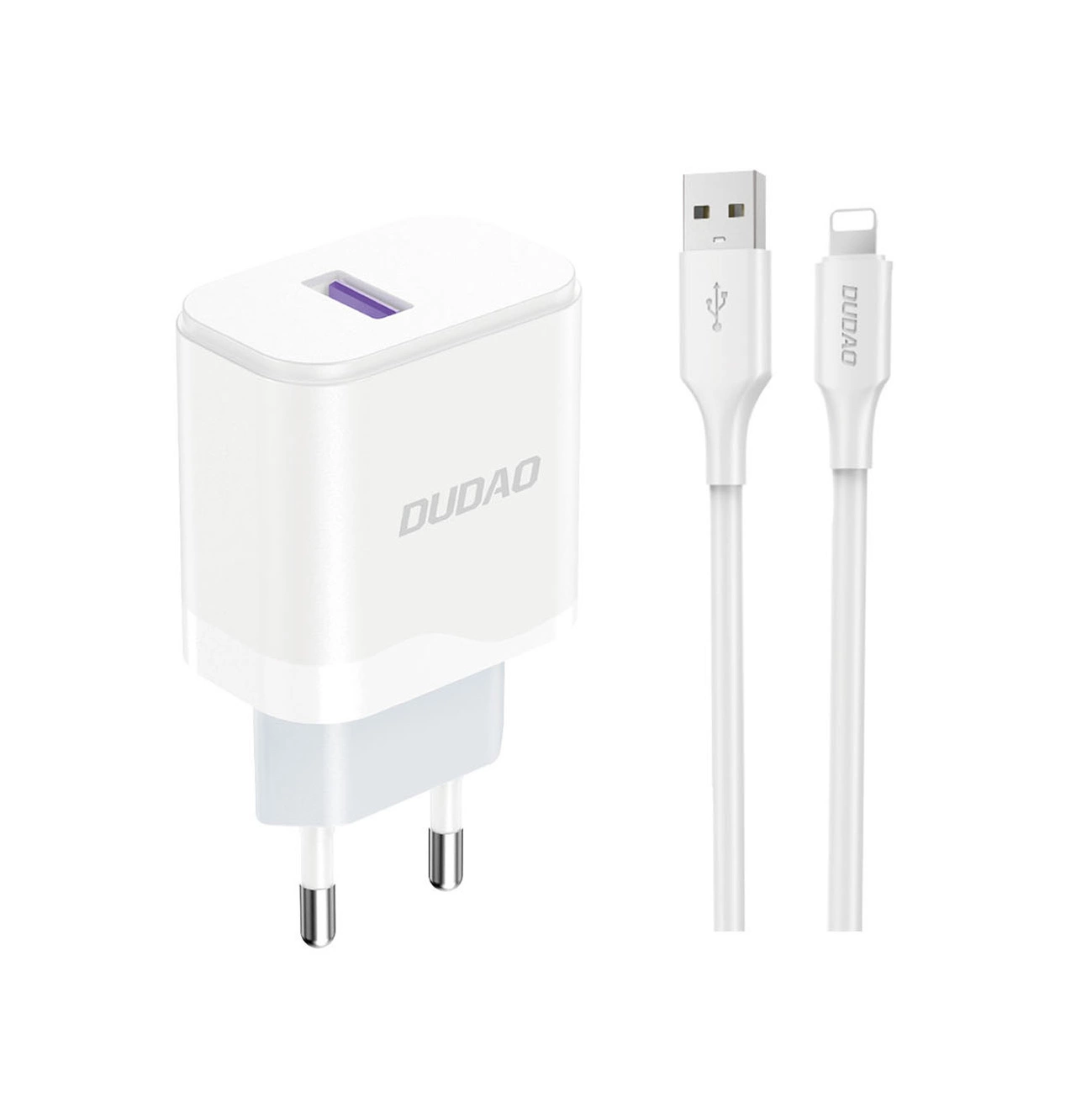 Dudao A20EUL Adapter 18Watt 1xUSB-A (1m USB-A to Lightning cable included)