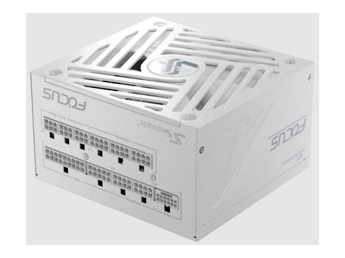 Seasonic FOCUS GX White ATX 3 (2024) 1000 - Strømforsyning (intern) - ATX12V 3.1/ EPS12V - 80 PLUS Gold - AC 100-240 V - 1000 Watt - hvid