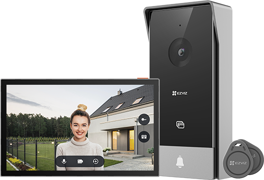 EZVIZ HP5 video samtalesystem 17,8 cm (7") Sort, Sølv