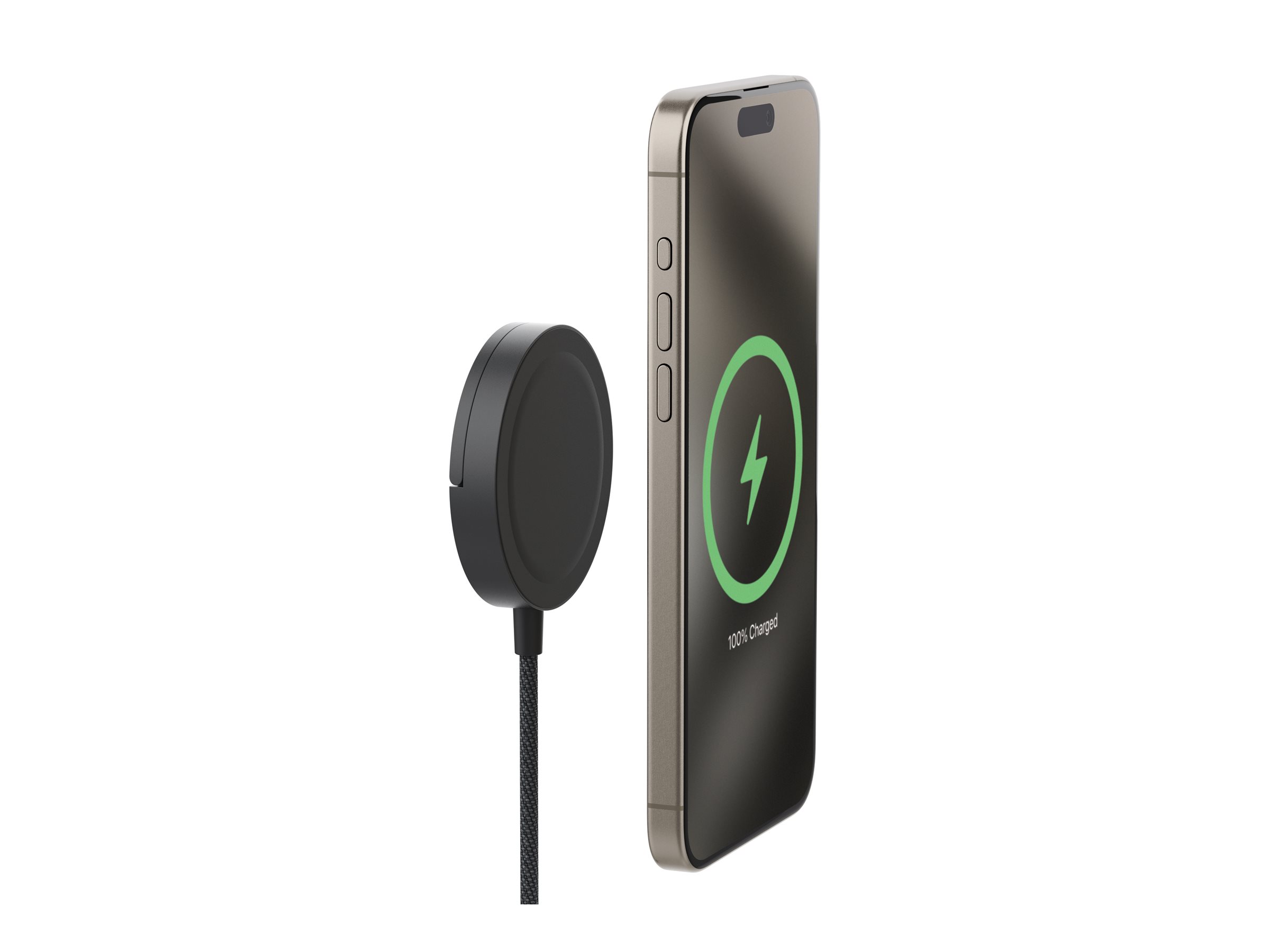 Mophie Qi2 Magnetic Charger With Kickstand 1m Sort