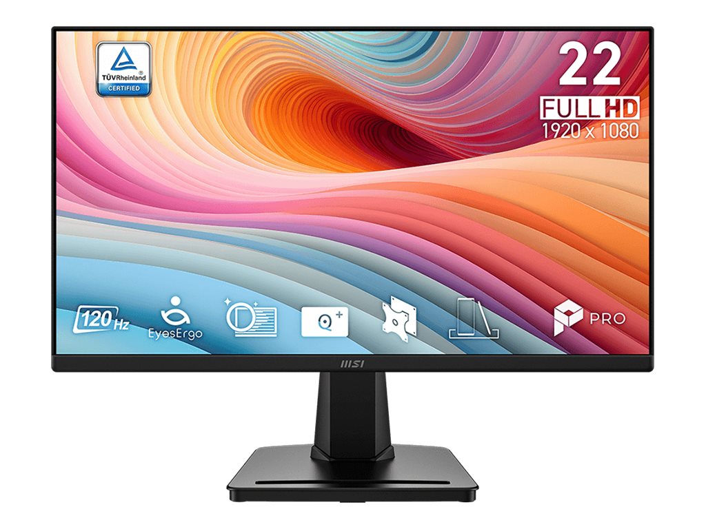 MSI PRO MP225 E12VL 21.4" VA 1920 x 1080 (Full HD) HDMI DisplayPort 120 Hz