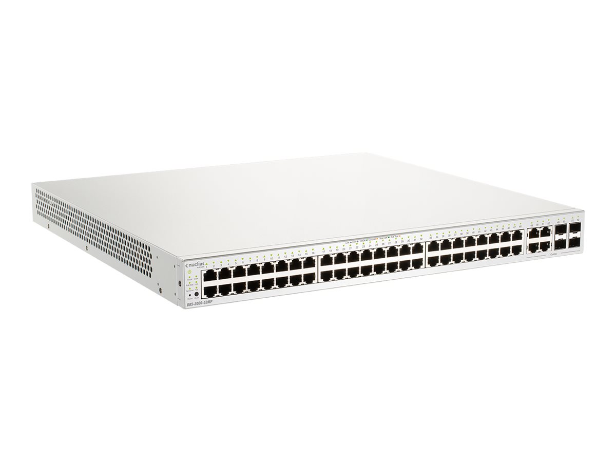 D-link Dbs-2000-52mp Netværksswitch Administreret L2 Gigabit Ethernet (10/100/1000) Strøm Over Ethernet (poe) Grå