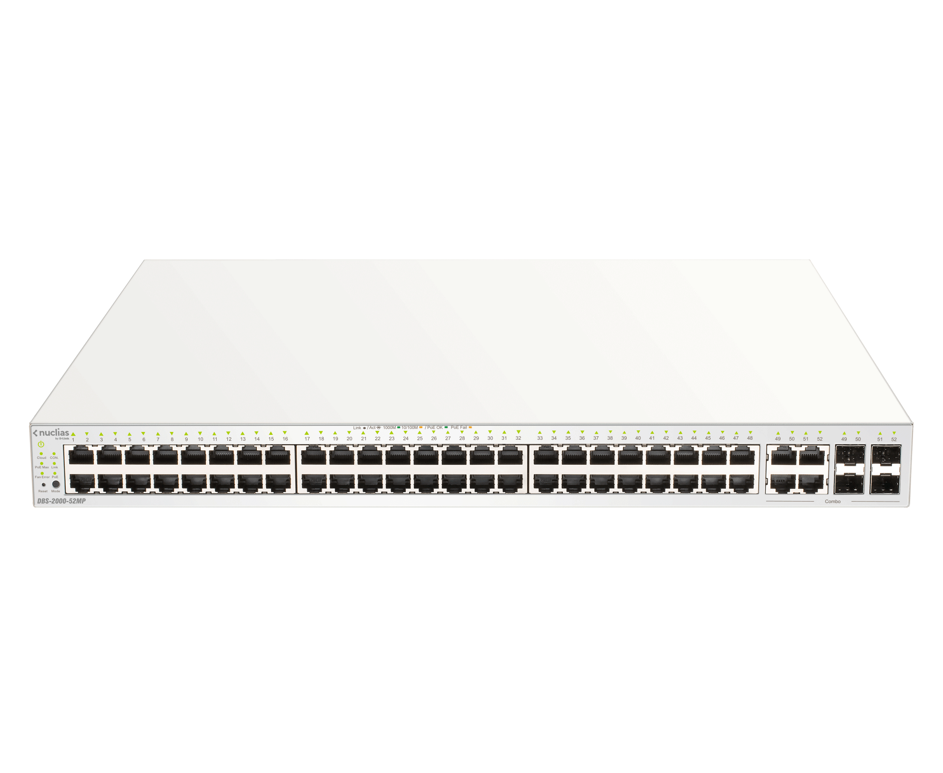 D-link Dbs-2000-52mp Netværksswitch Administreret L2 Gigabit Ethernet (10/100/1000) Strøm Over Ethernet (poe) Grå