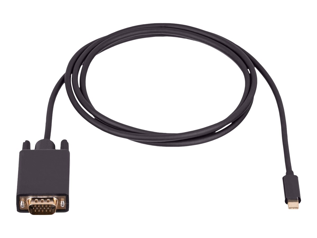 Akyga Adapter 24 pin USB-C han -> 15-pin D-Sub (DB-15) han 1.8 m Sort