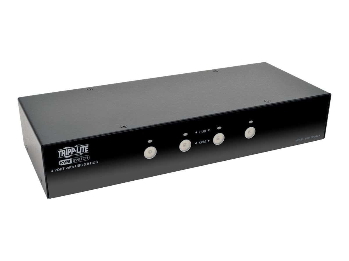 Tripp Lite 4-Port DisplayPort KVM Switch w/Audio, Cables and USB 3.0 SuperSpeed Hub KVM / audio / USB switch Desktop
