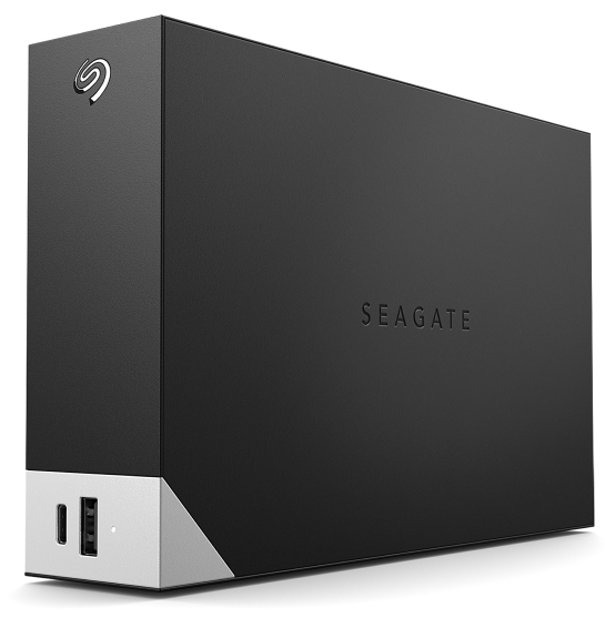 Seagate One Touch with hub STLC18000402 - Harddisk - 18 TB - ekstern (stationær) - USB 3.0 - sort - med Seagate Rescue Data Recovery