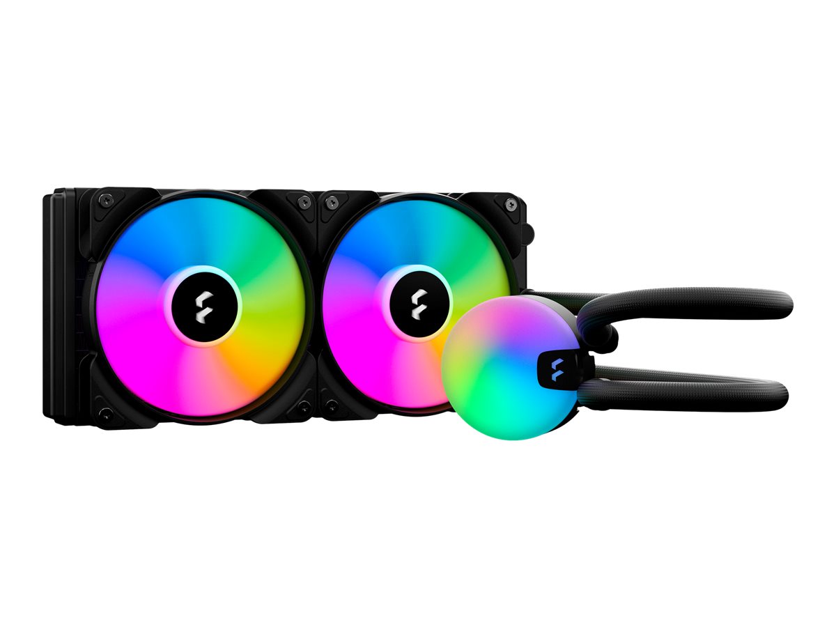 Fractal Design Lumen S24 RGB - Processors flydende kølesystem - (for: LGA1156, AM2, AM2+, LGA1366, AM3, LGA1155, AM3+, LGA2011, FM1, FM2, LGA1150, FM2+, LGA2011-3, LGA1151, AM4, LGA2066, LGA1200, LGA1700, AM5) - kobber - 120 mm