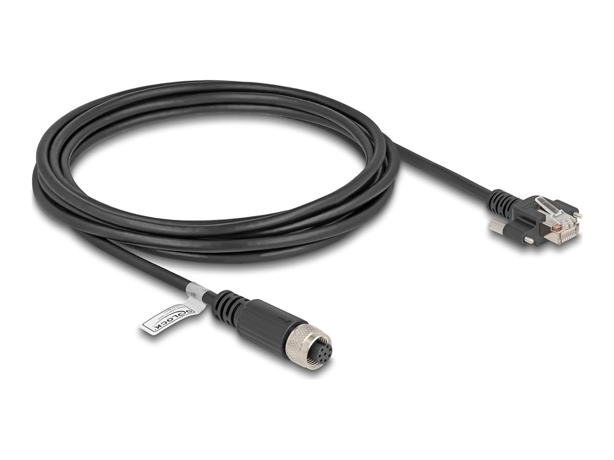 DeLOCK CAT 5e Kabel med folie og kobberfletning (FTP) 3m Netværkskabel Sort