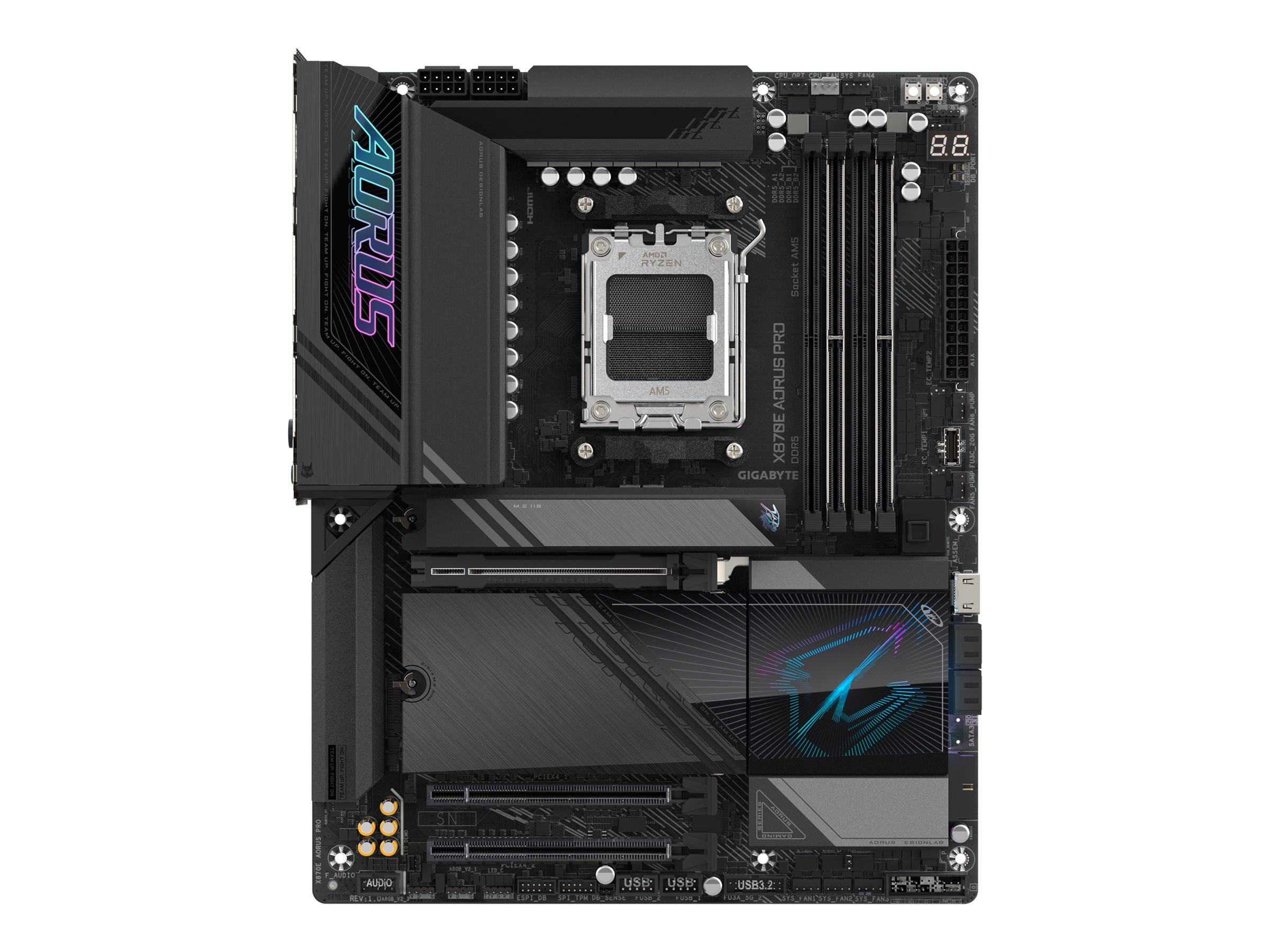 GIGABYTE X870E AORUS PRO Bundkort - AMD X870E - AMD AM5 socket - DDR5 RAM - ATX