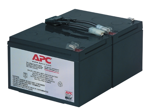 APC Replacement Battery Cartridge #6 - UPS-batteri - 1 x batteri - Blysyre - sort - for P/N: SMC1500IC, SMT1000CUS, SMT1000I-AR, SMT1000IC, SUA1000I-IN, SUA1000J3W, SUA1500J3W